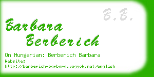 barbara berberich business card